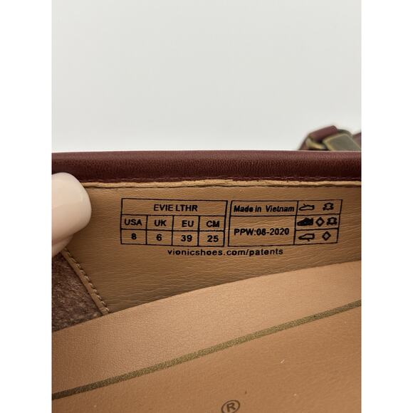 Vionic Evie Loafers Brown Leather Size 8 Arch Support Orthotic Comfort Loafer - Picture 9 of 16